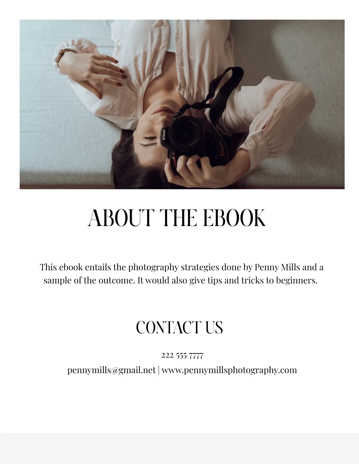 Free Photography eBook Template to Edit Online Free Photography eBook Template to Edit Online