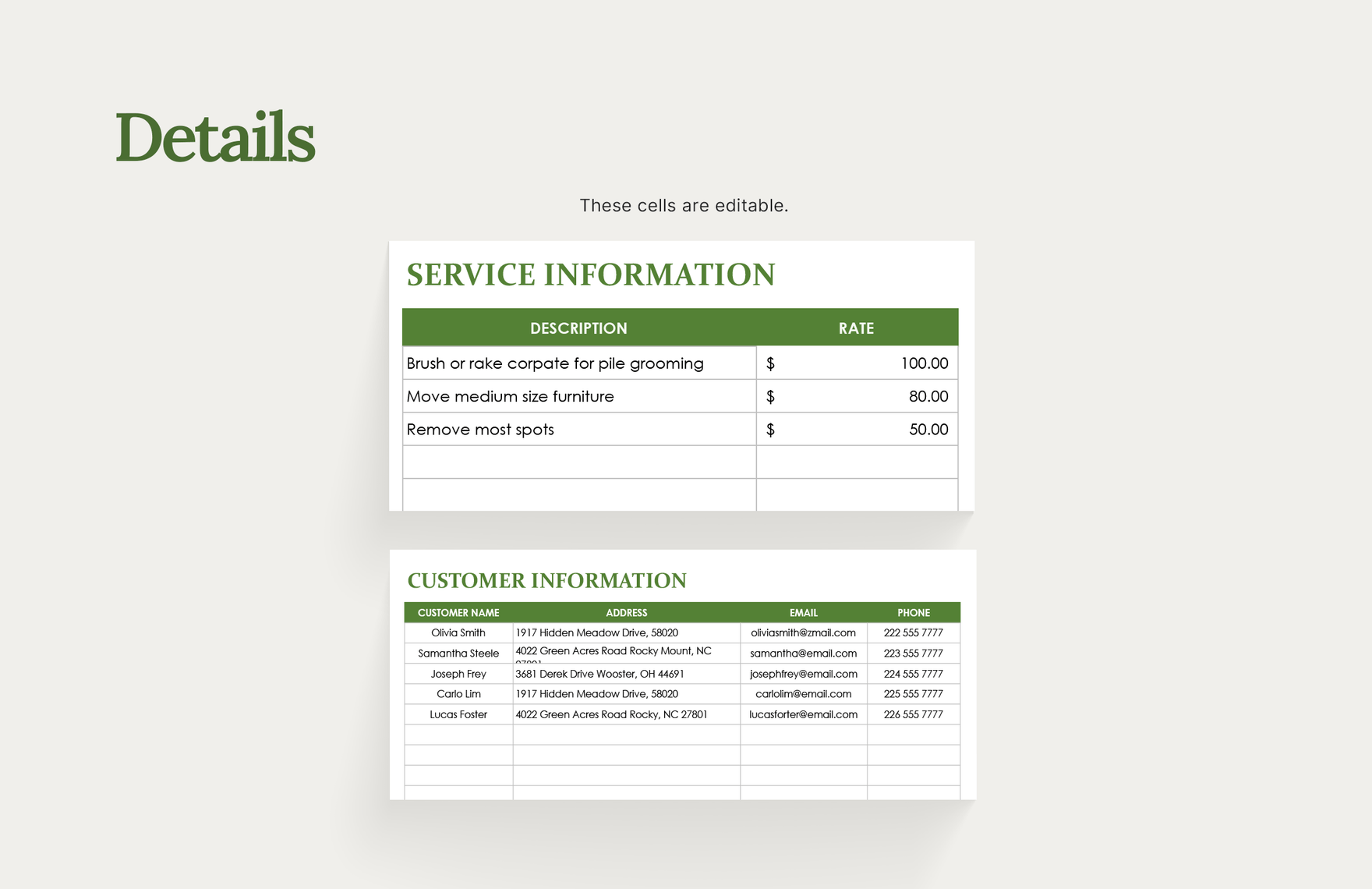 Carpenter Invoice Template