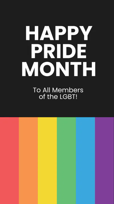 Free LGBT Pride Month Instagram Story Template to Edit Online