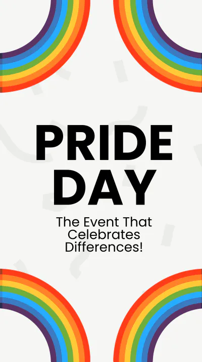 Free Pride Day Event Instagram Story Template to Edit Online