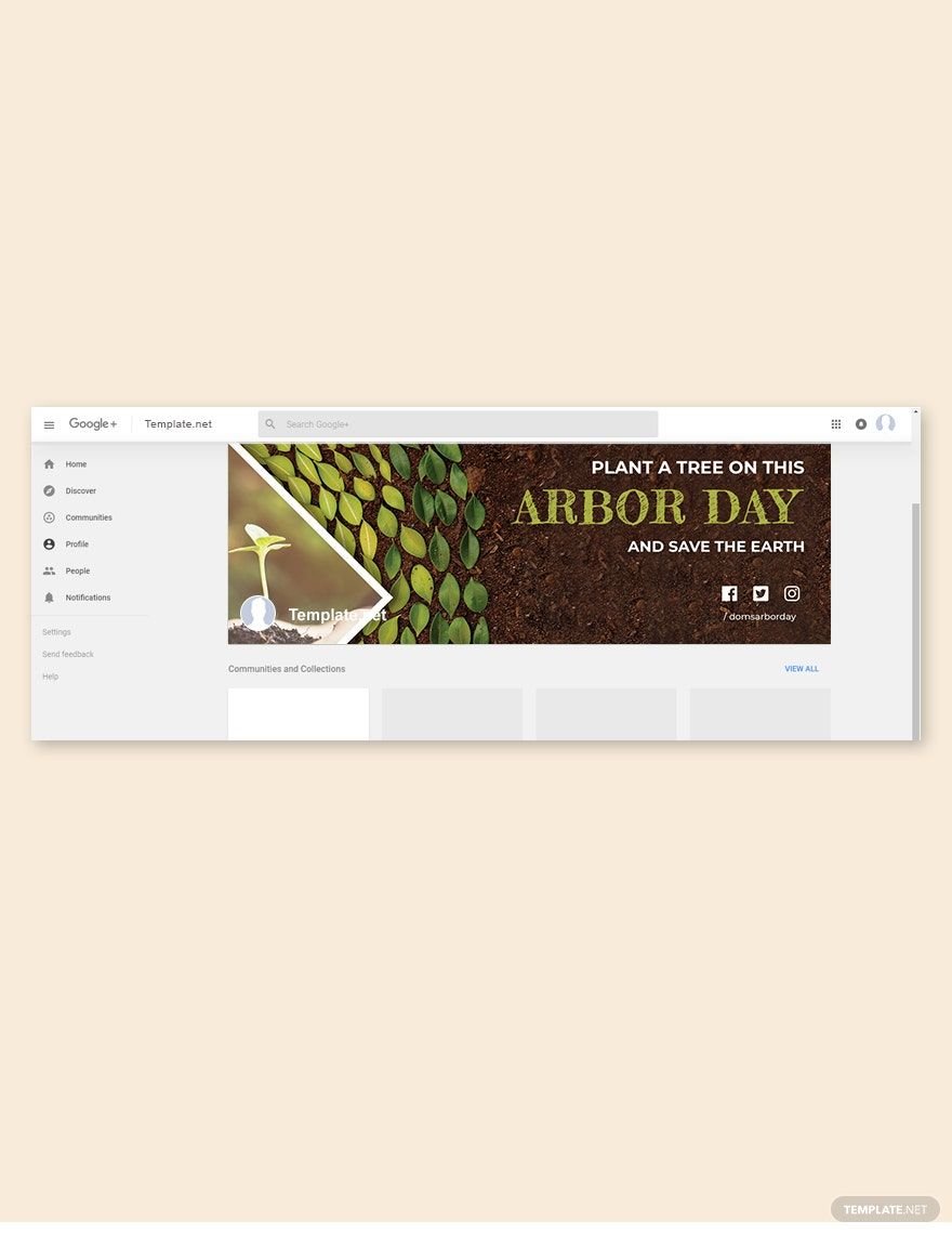 Arbor Day Google Plus Cover Template