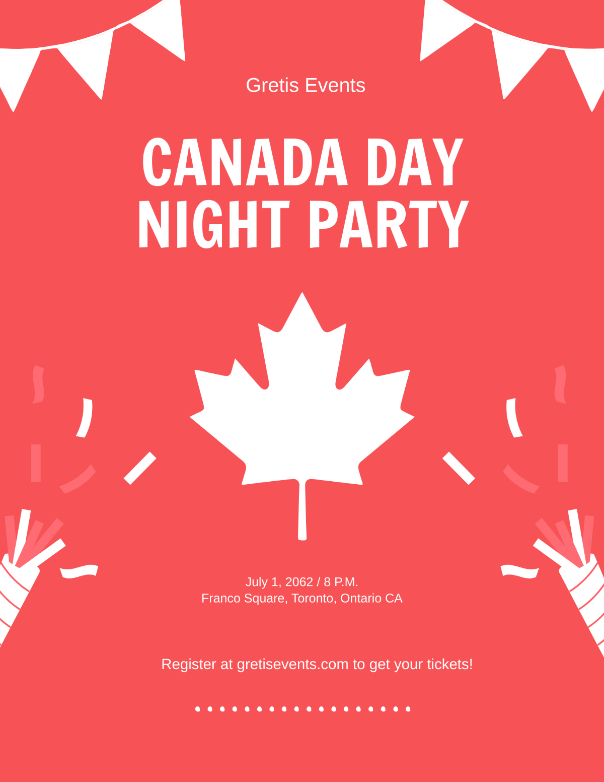 Happy Canada Day Flyer Template - Edit Online & Download