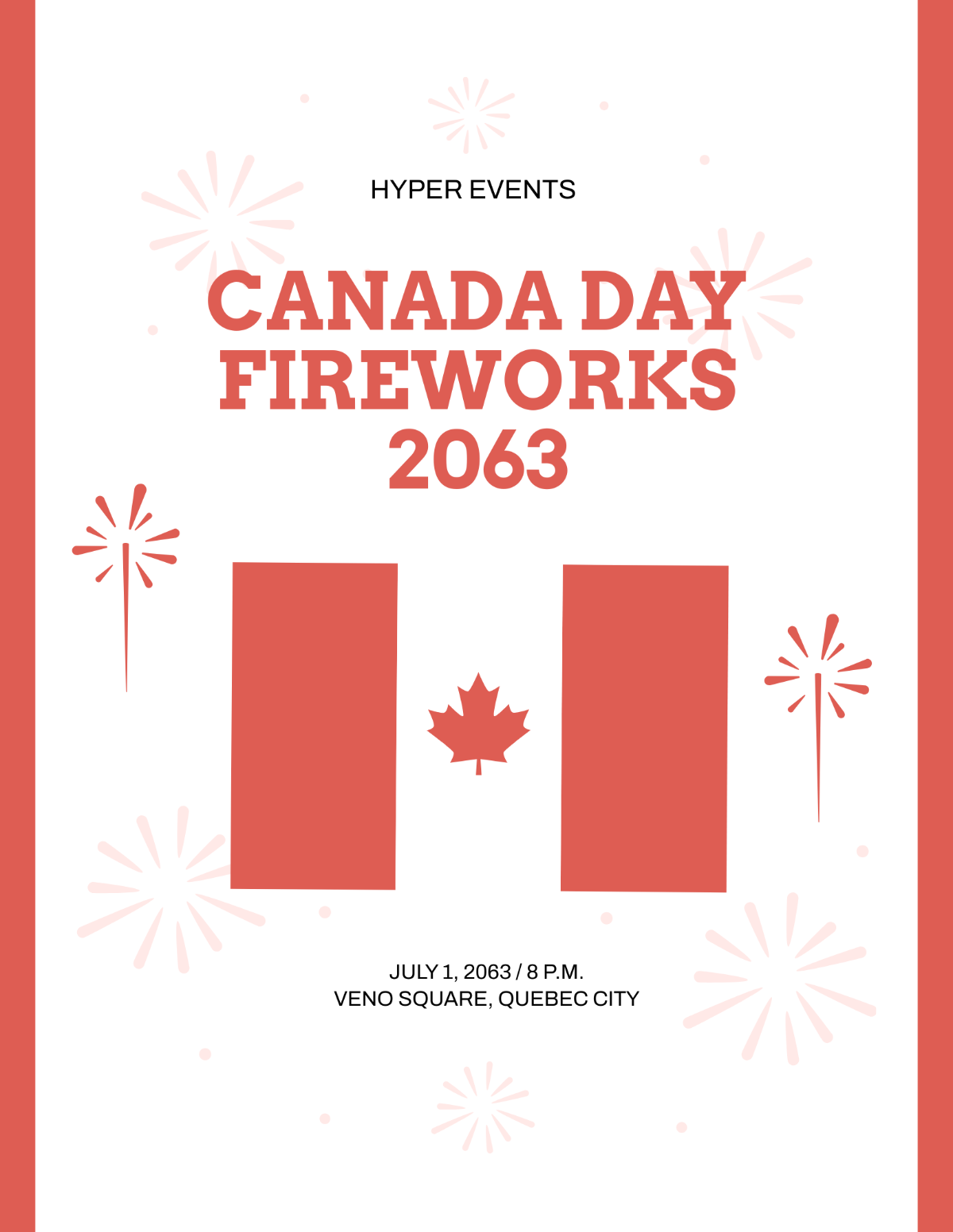Canada Day Fireworks Flyer