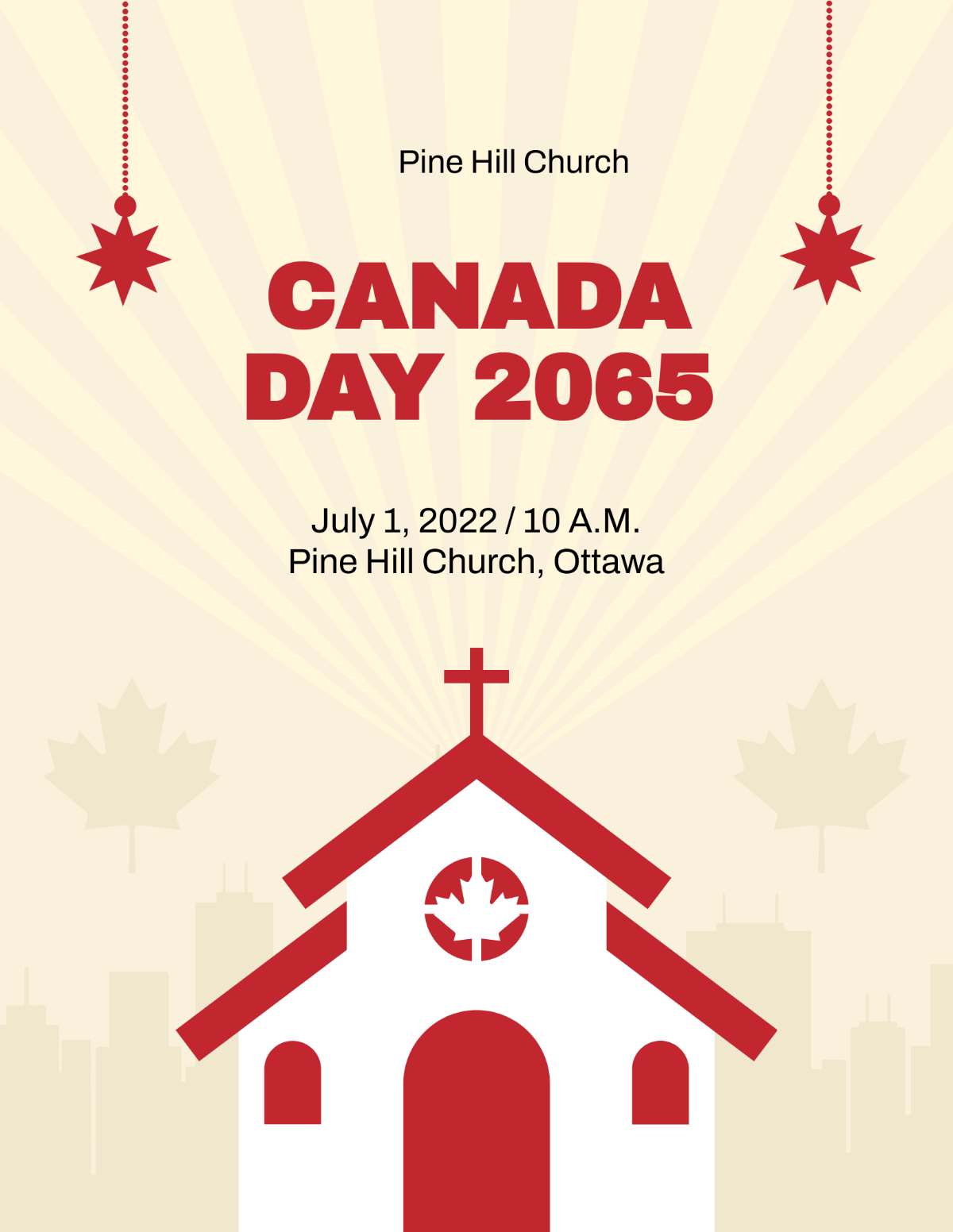 Canada Day Church Flyer Template - Edit Online & Download