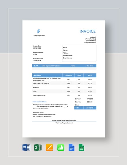9 Roofing Invoice Templates Free Word Pdf Format Download Free Premium Templates,Spoons Game Meme