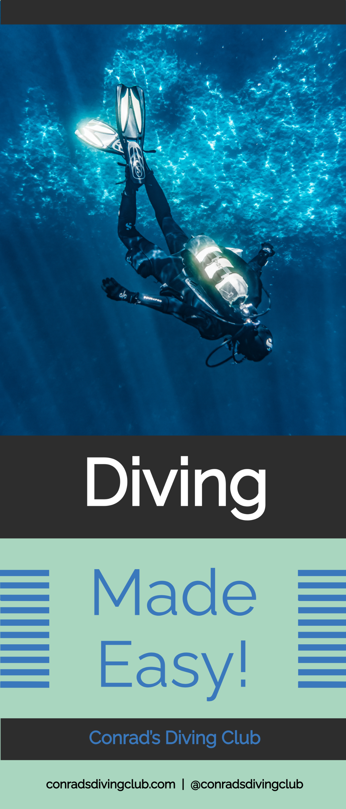Summer Diving Club Rollup Banner Template