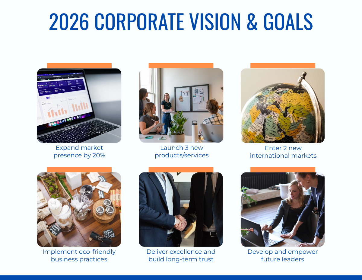 Free Corporate Vision Board Template to Edit Online