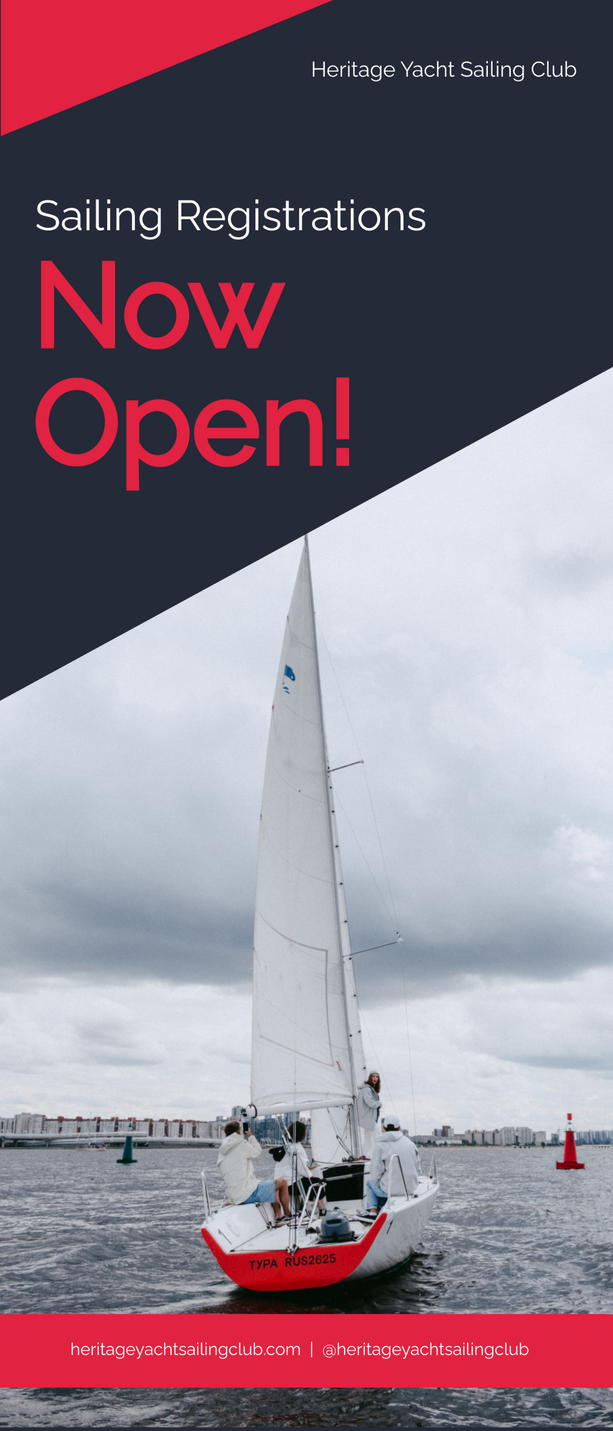 Yacht Sailing Club Rollup Banner Template