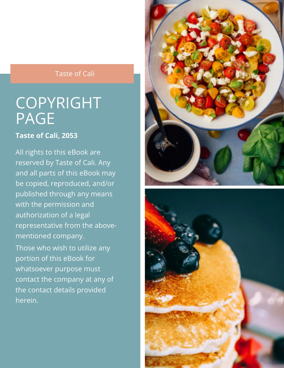 Free Food eBook Template to Edit Online