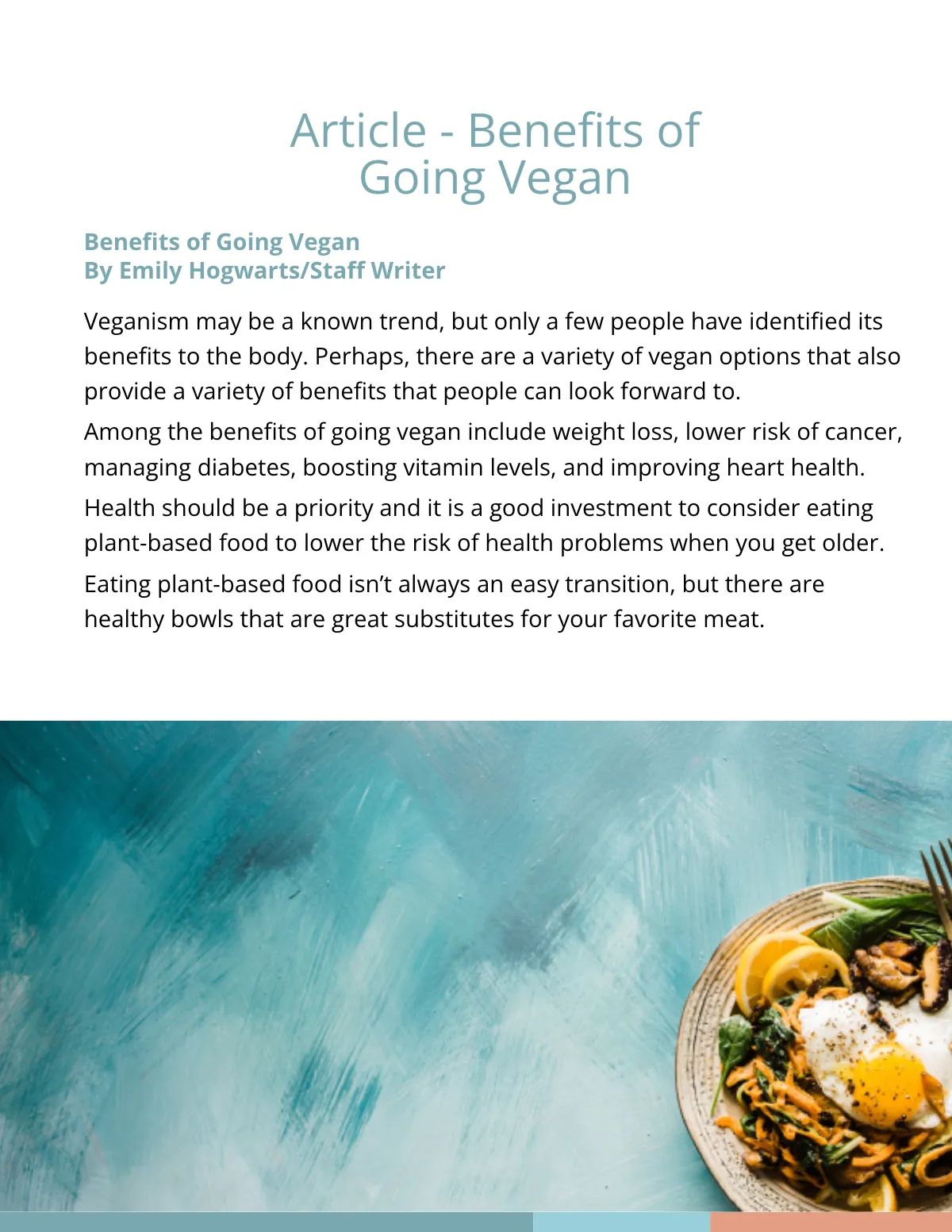 Free Food eBook Template to Edit Online