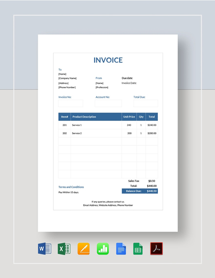 accounting invoices