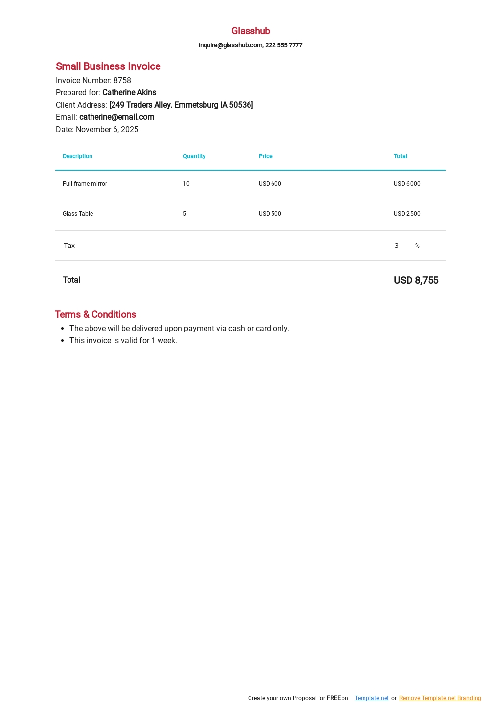 invoice templates for mac