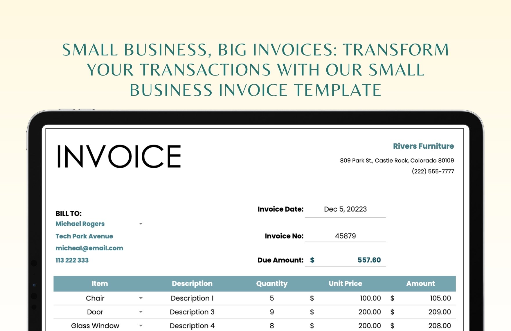 Small Business Invoice Template