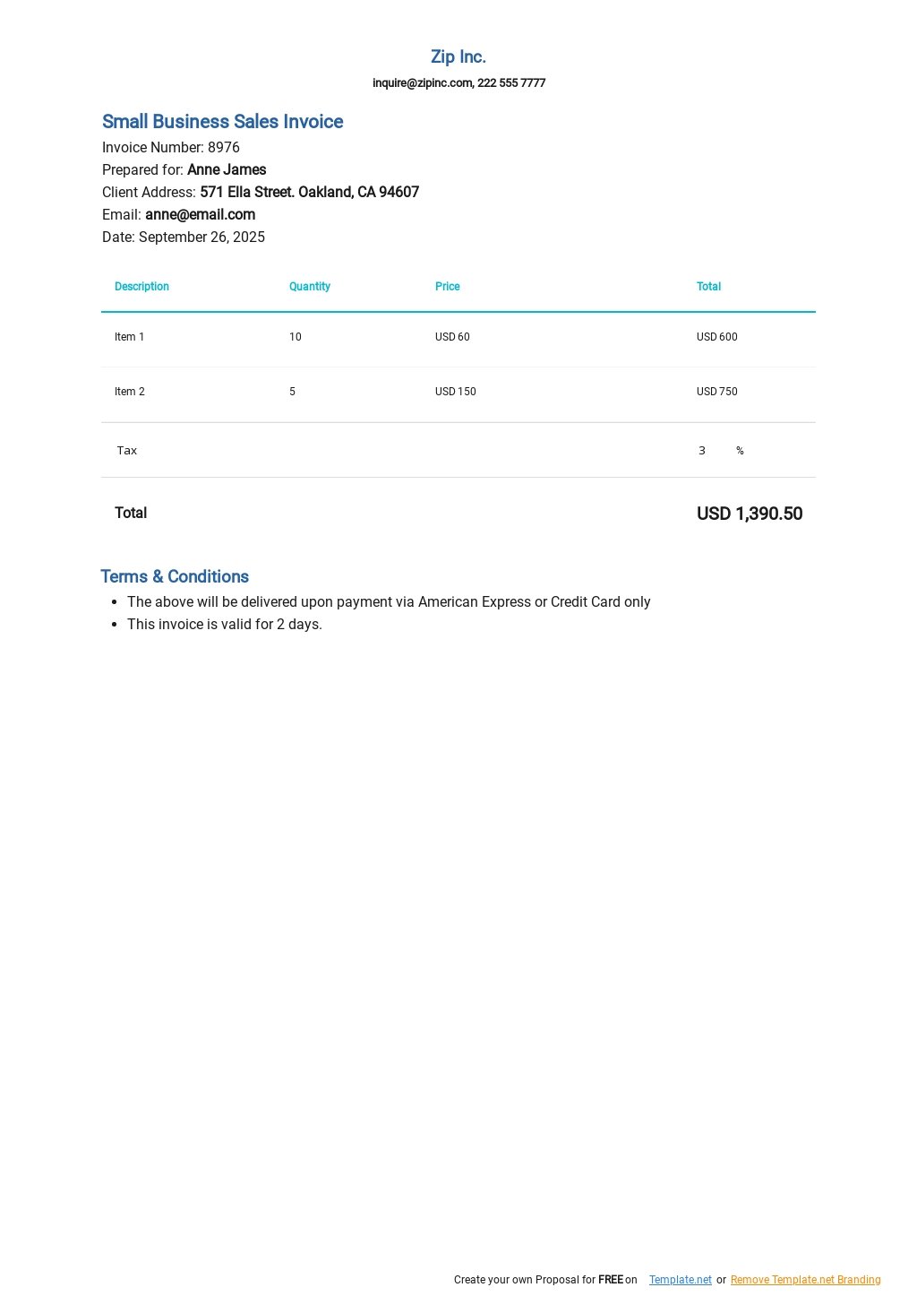 Small Business Sales Invoice Template.jpe