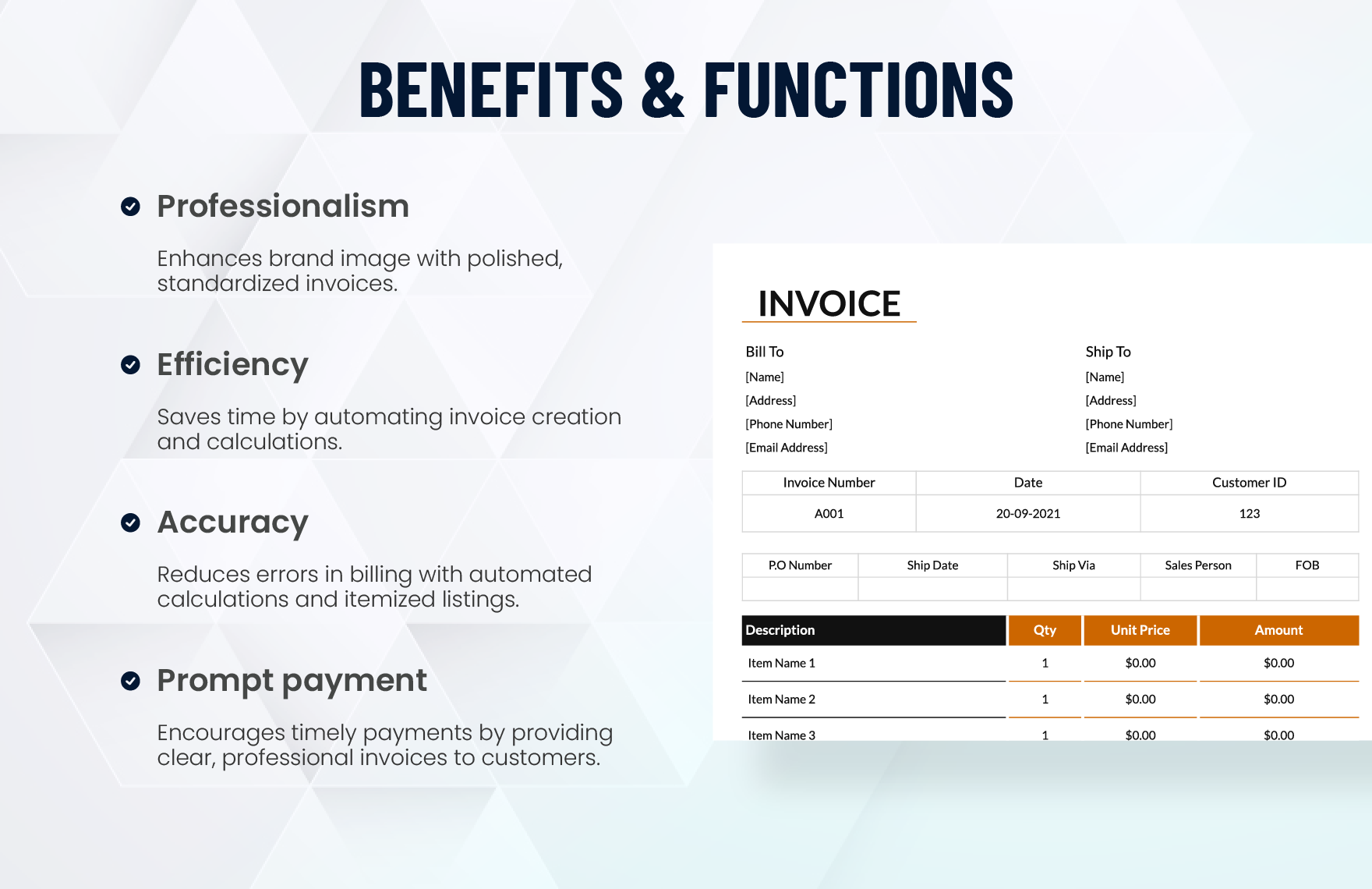 Small Business Sales Invoice Template