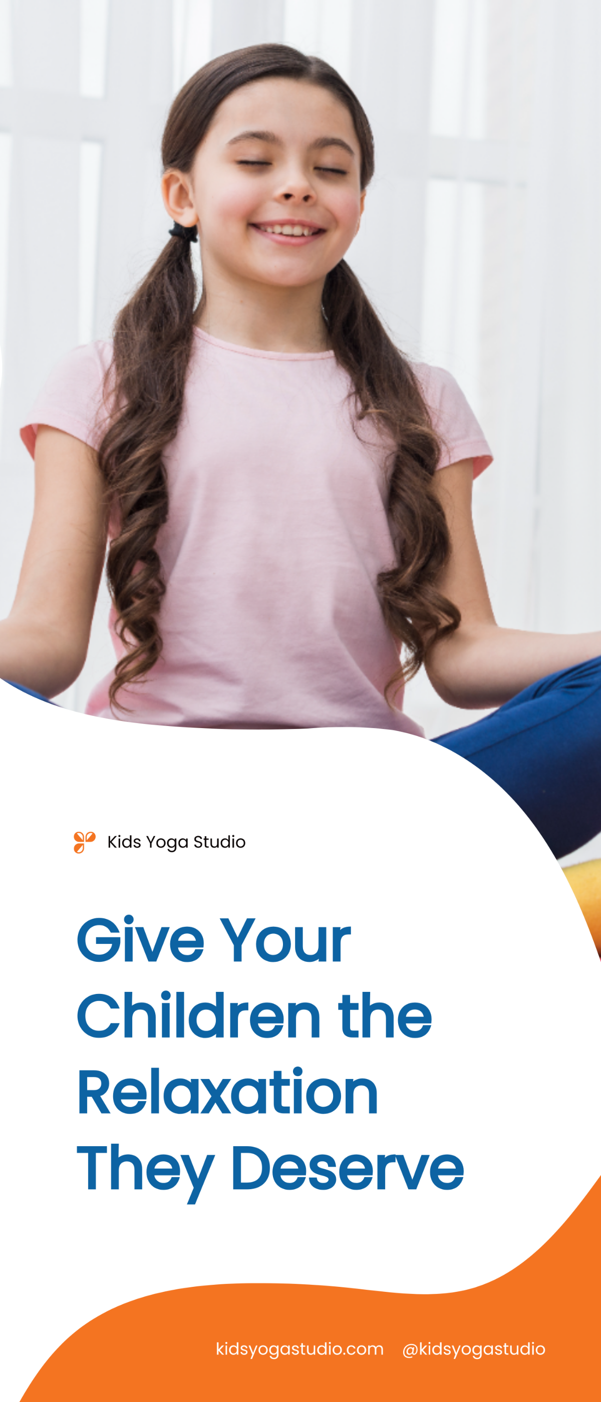 Kids Yoga Roll Up Banner Template