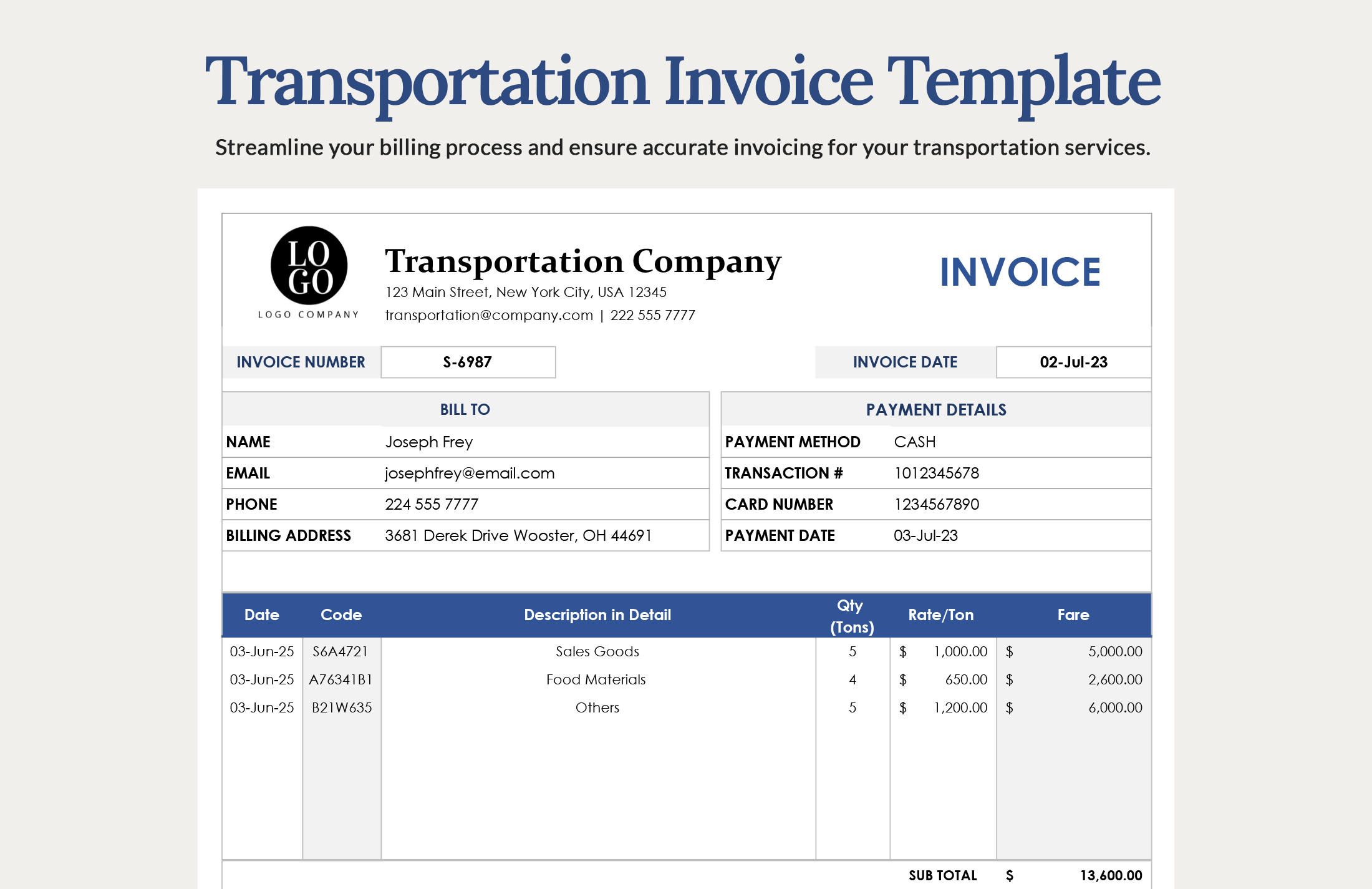 Transportation Invoice Format Transportation Invoice vrogue.co