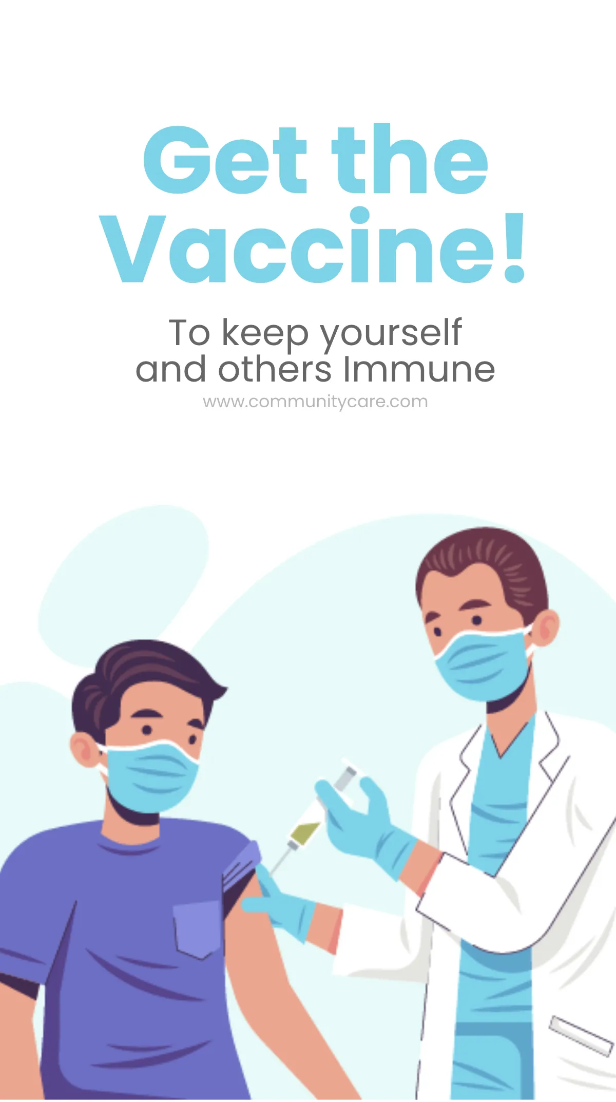 Free Get Vaccinated Instagram Story Template to Edit Online