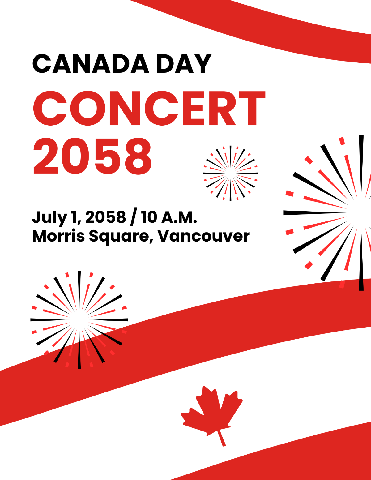 Modern Canada Day Flyer Template