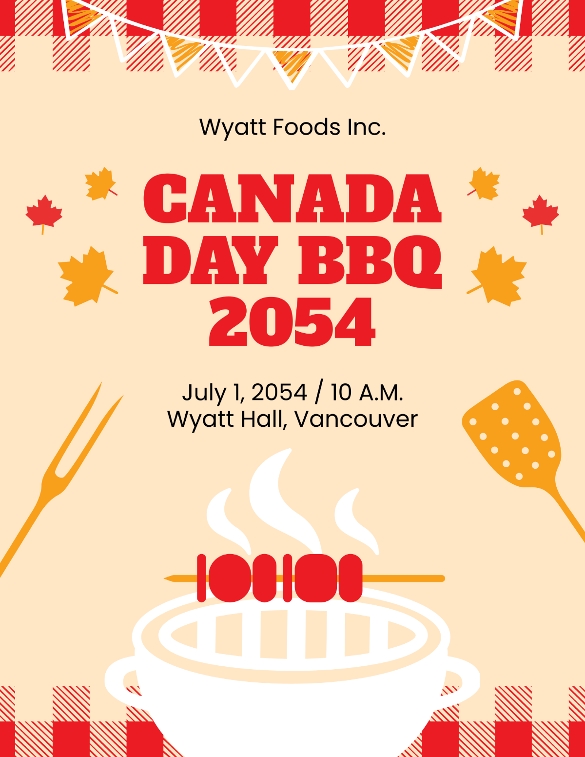Free Canada Day Bbq Flyers Template