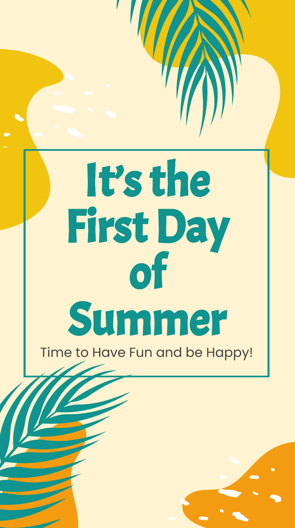 Happy First Day of Summer Whatsapp Post Template