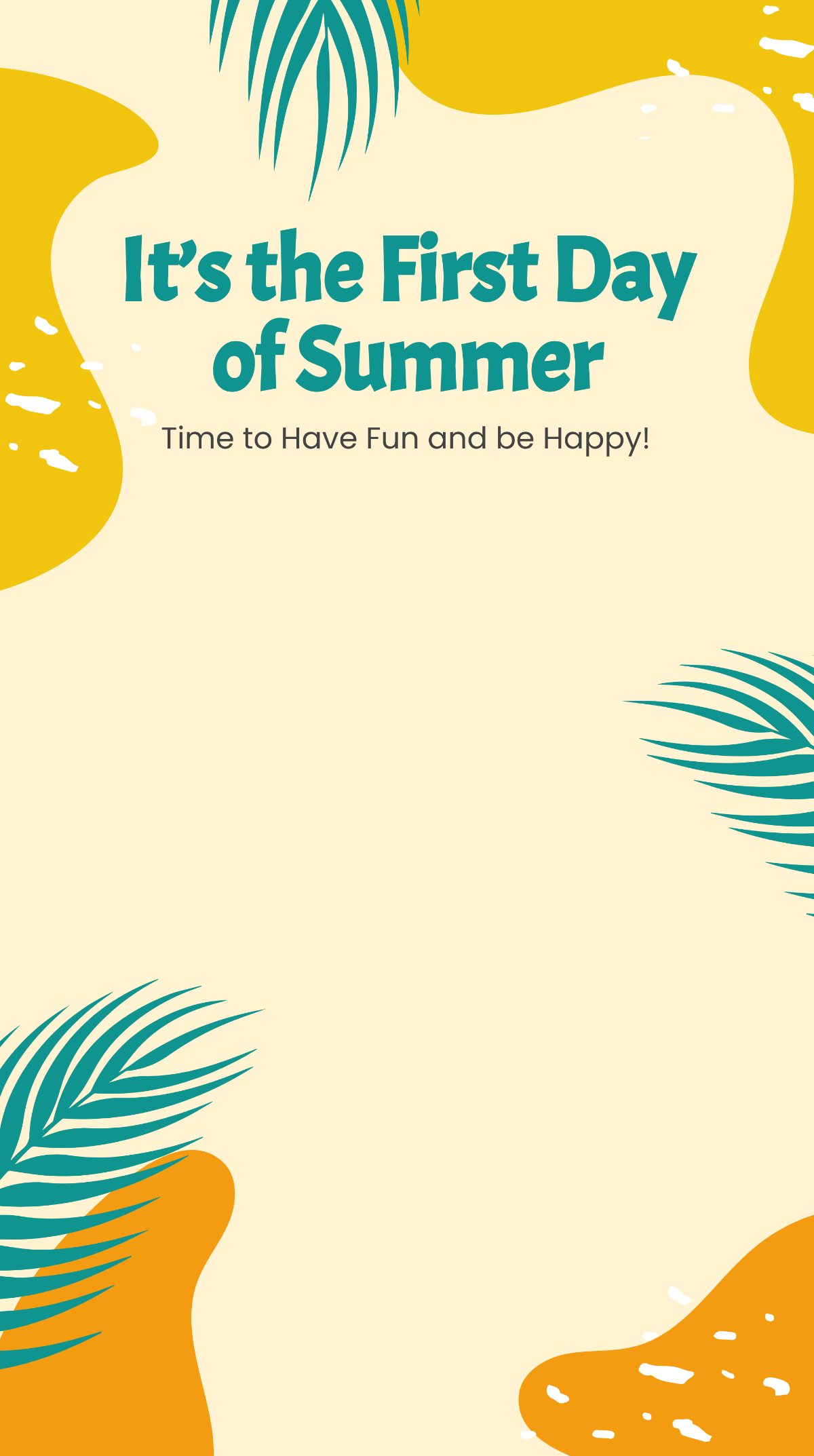 Free Happy First Day of Summer Snapchat Geofilter Template