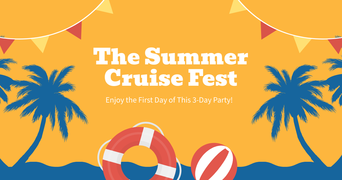 First Day of Summer Party Facebook Post Template