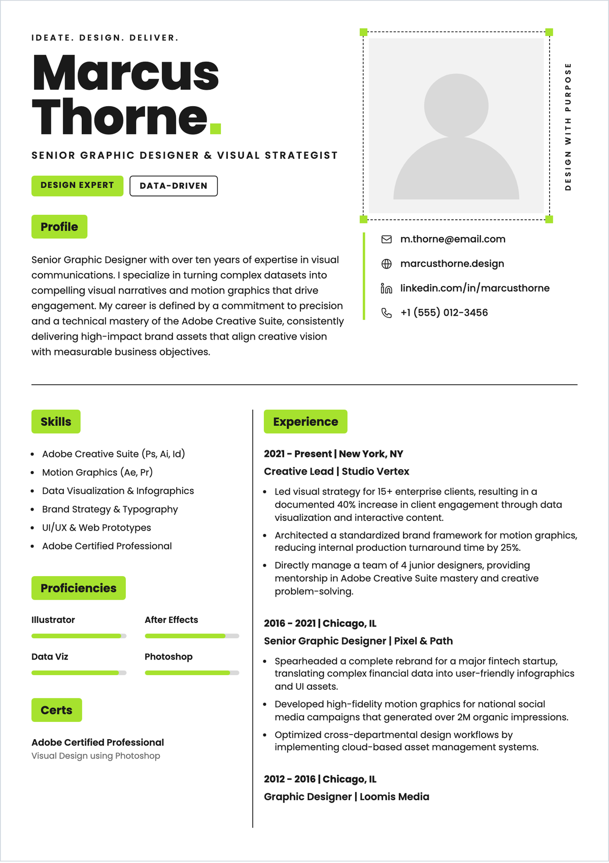 Free Resume Infographic ATS Resume Template, AI Resume Builder