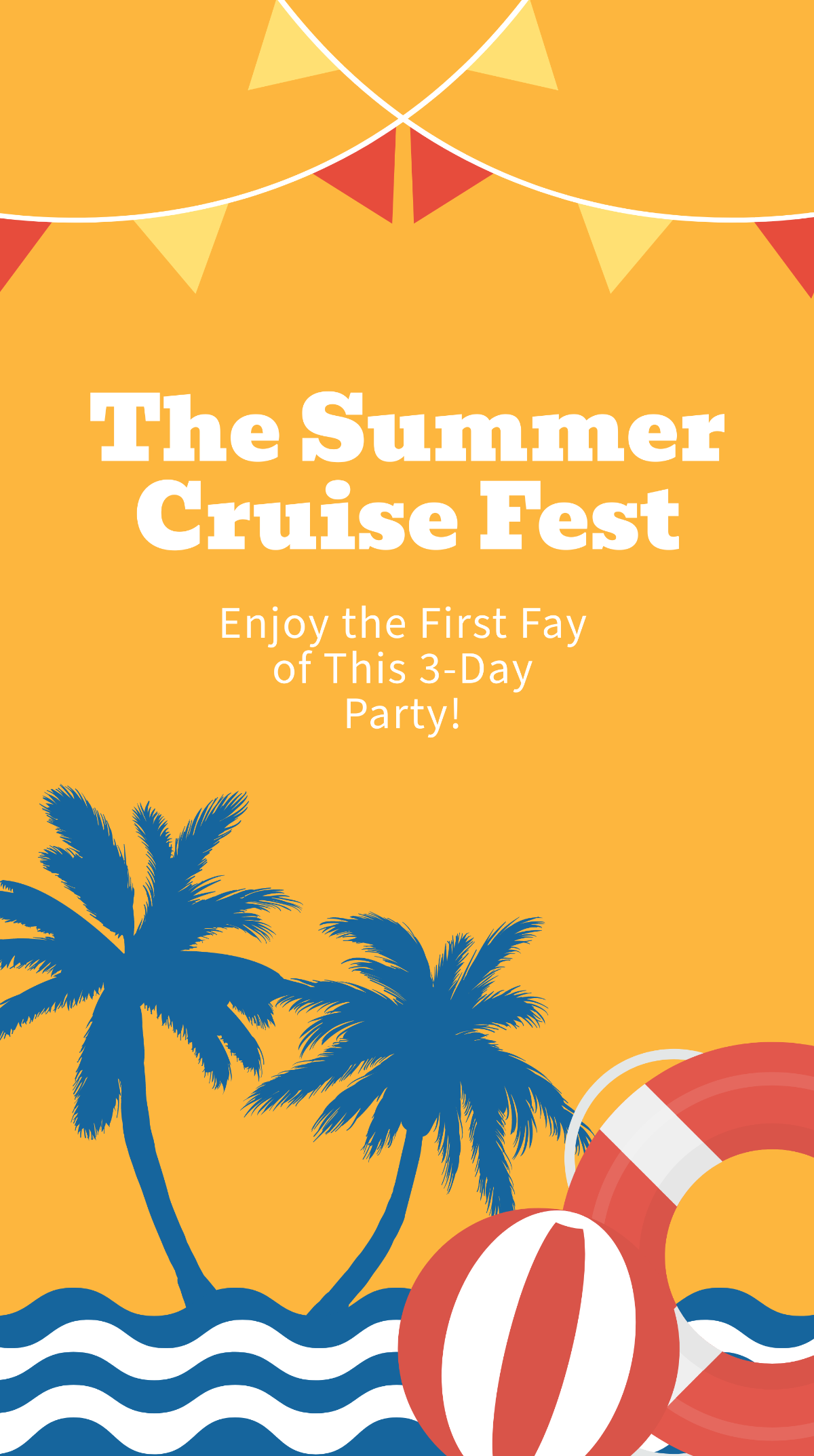 First Day of Summer Party Whatsapp Post Template