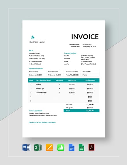 free automotive invoice software uk