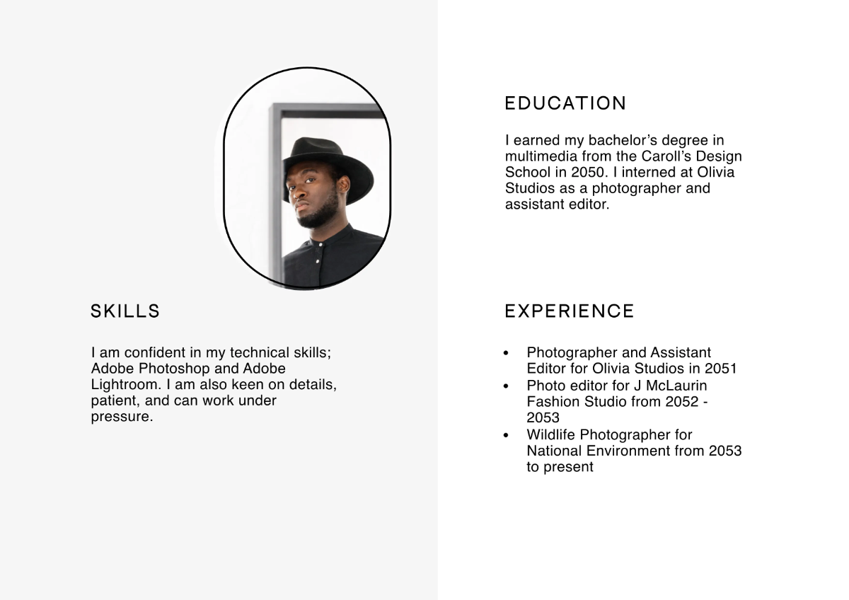 Free Career Portfolio Template to Edit Online