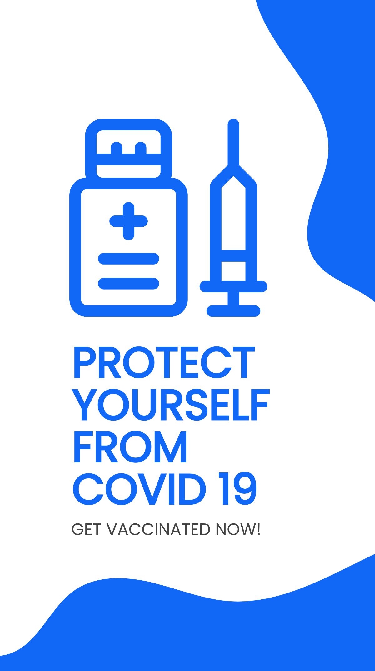 Free Covid 19 Vaccine Available Whatsapp Post Template