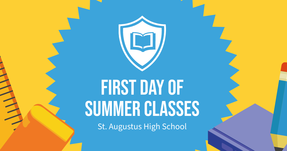 First Day of Summer School Facebook Post Template