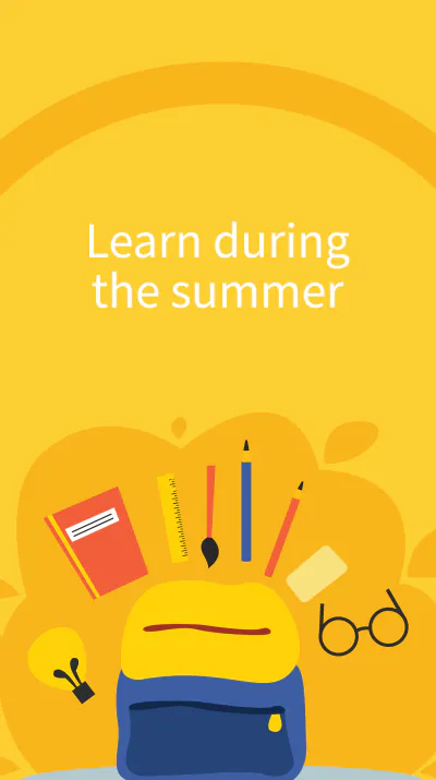 Free First Day of Summer School Instagram Story Template to Edit Online