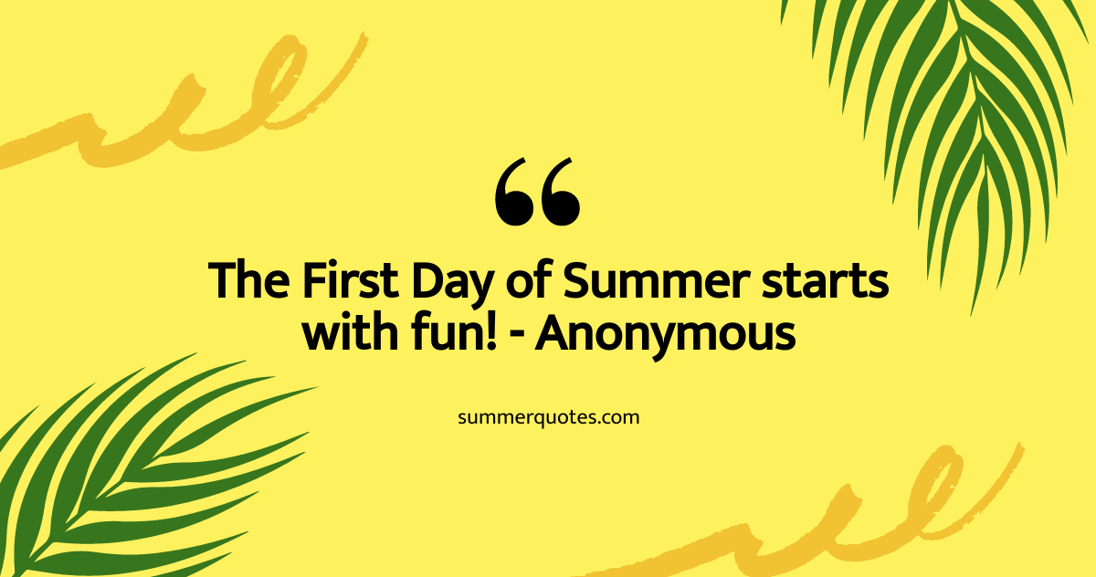 Free First Day of Summer Quote Facebook Post Template