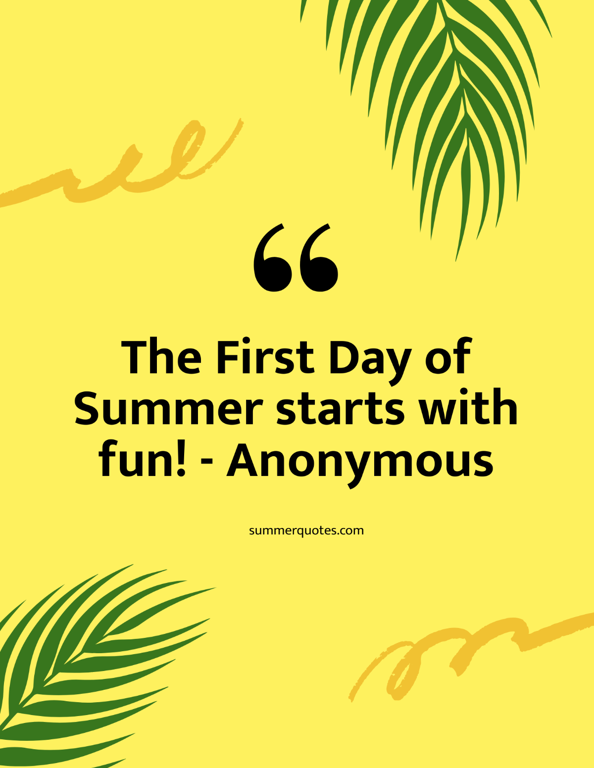 First Day of Summer Quote Flyer