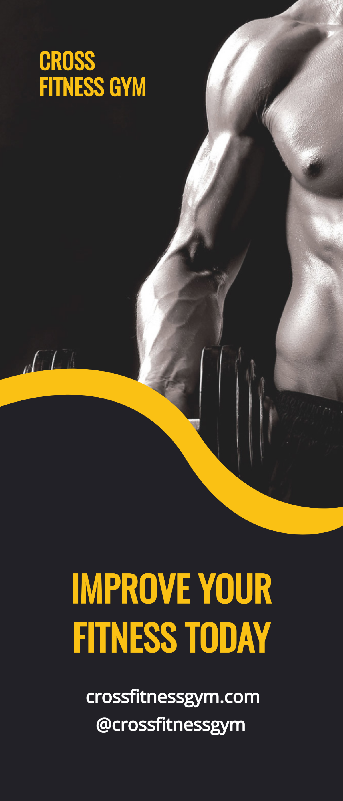 Creative Gym Roll-Up Banner Template
