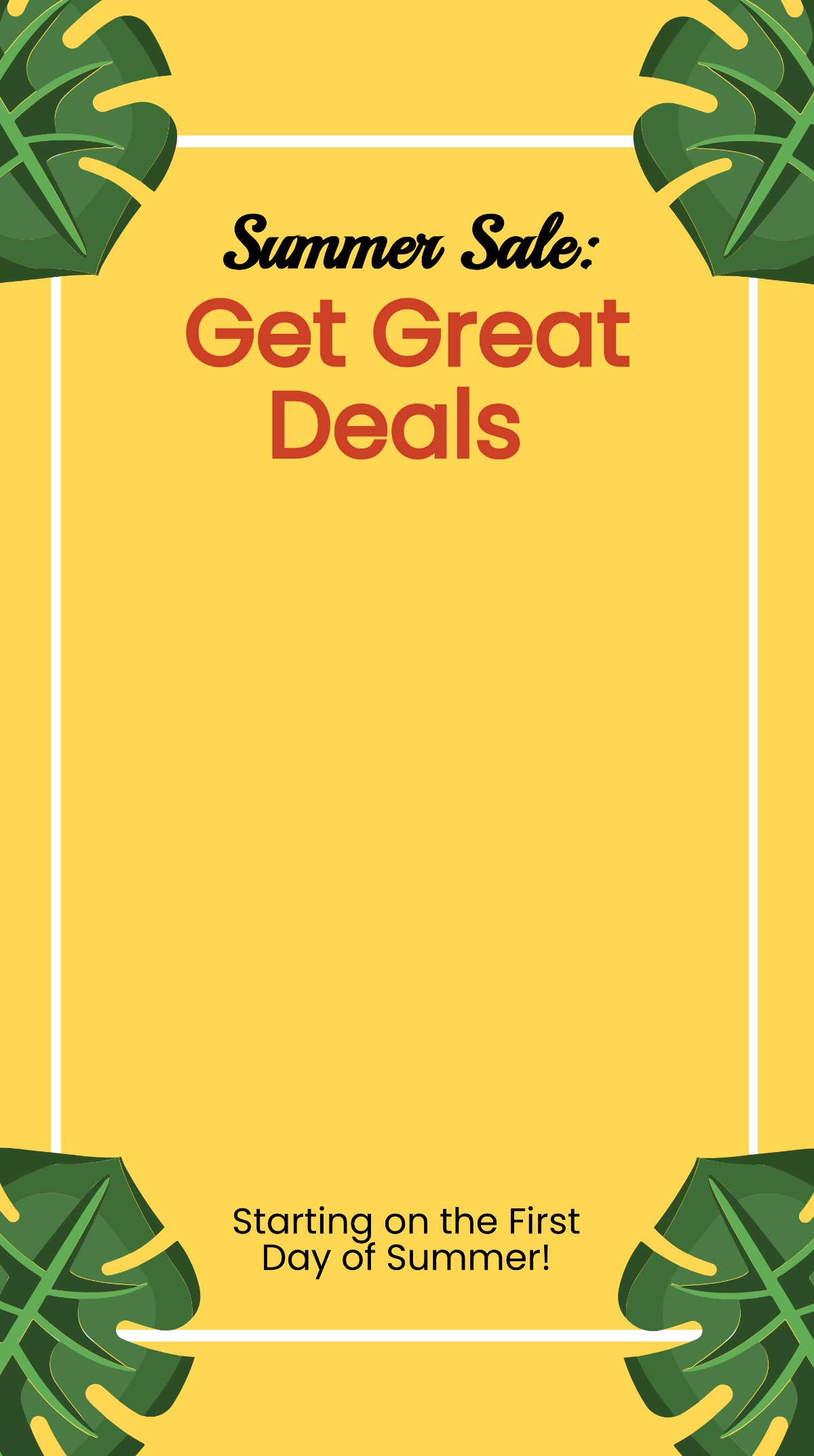First Day of Summer Sale Snapchat Geofilter template
