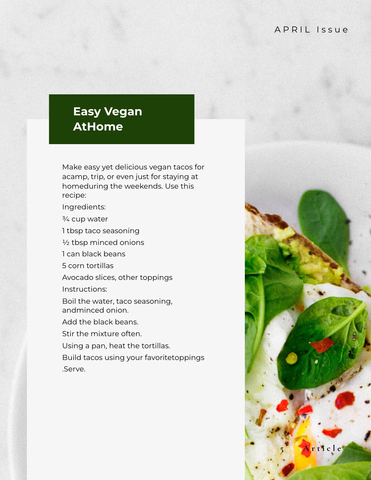 Free Recipe Zine Template to Edit Online