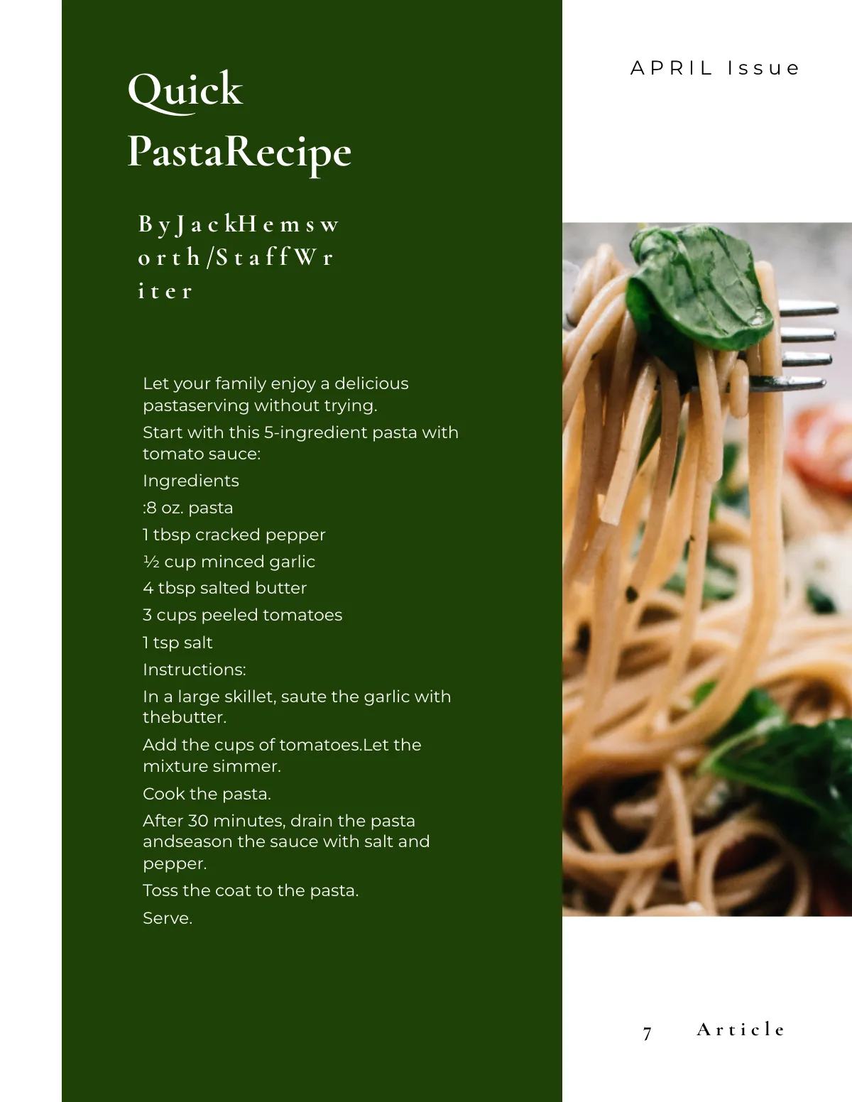 Free Recipe Zine Template to Edit Online