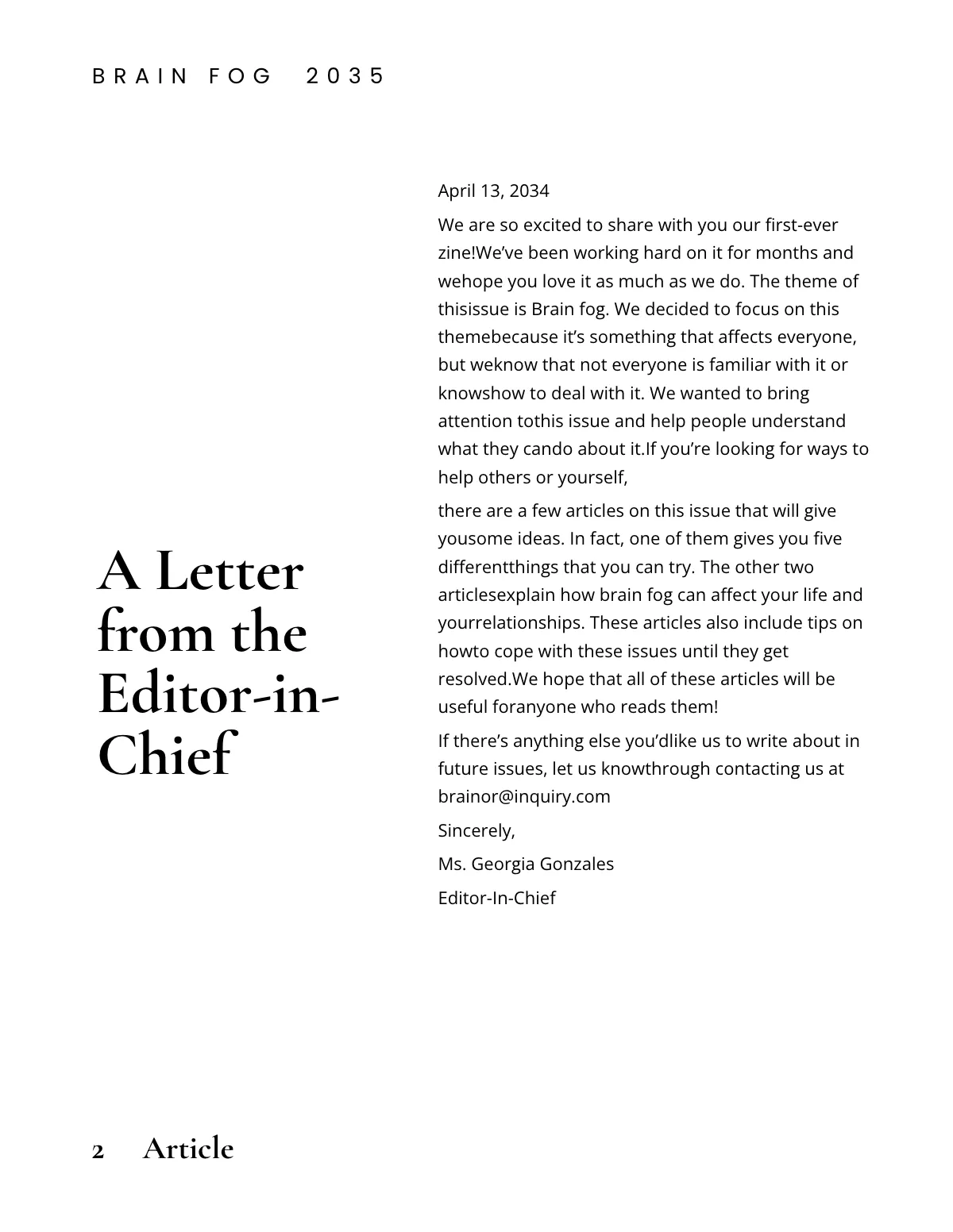 Free Informative Zine Template to Edit Online