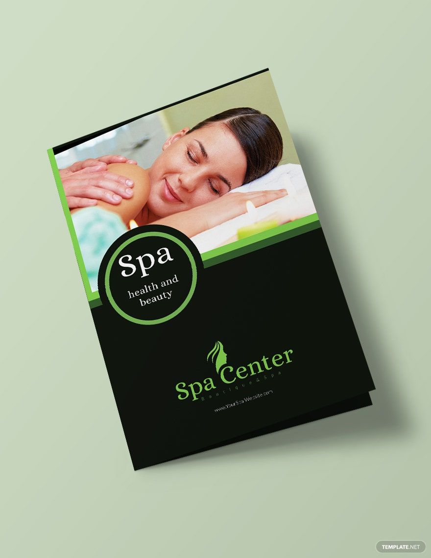 Spa Center Bifold Brochure Template
