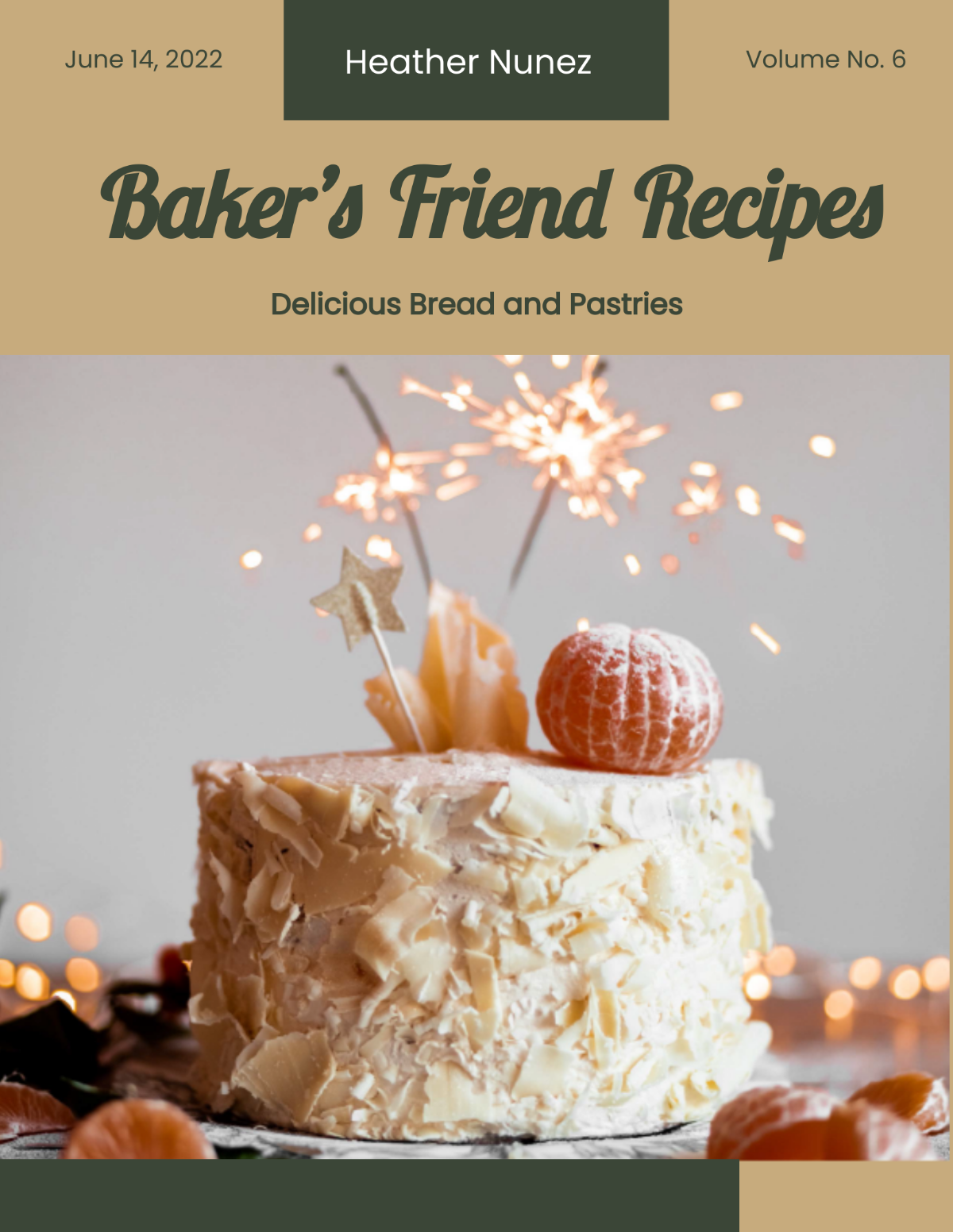 Free Sample Bakery Cookbook Template