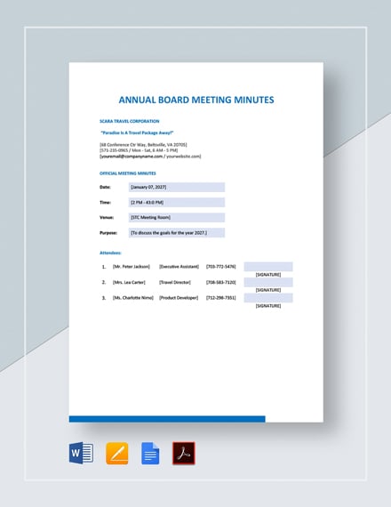 Weekly Team Meeting Minutes Template Word Google Docs Apple Pages