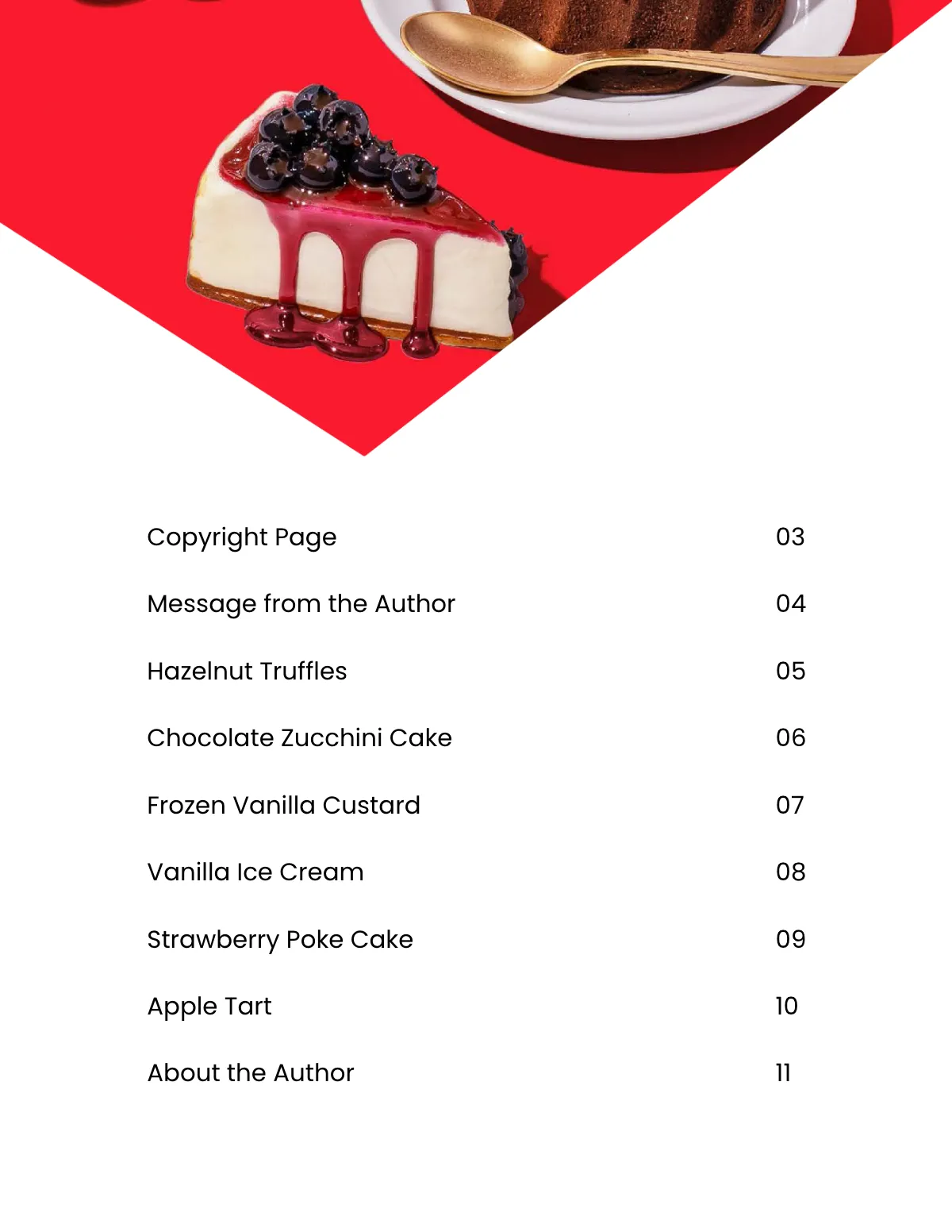 Free Sample Desserts CookBook Template to Edit Online