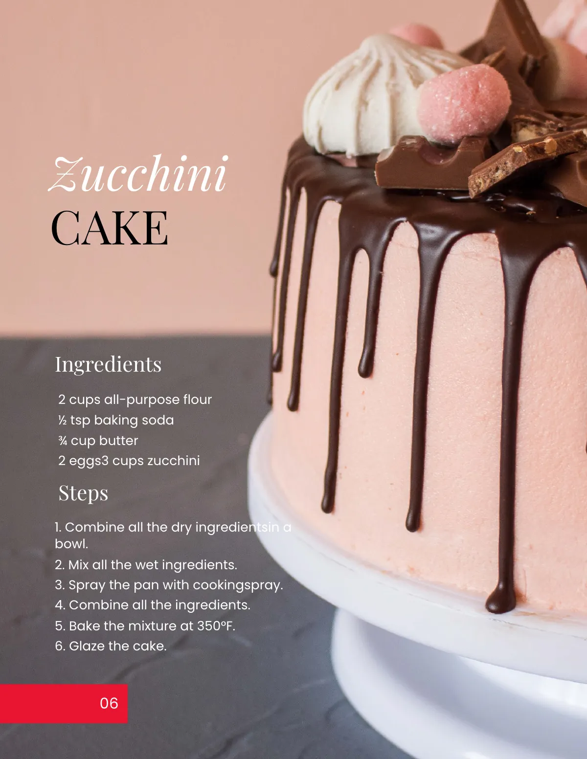 Free Sample Desserts CookBook Template to Edit Online
