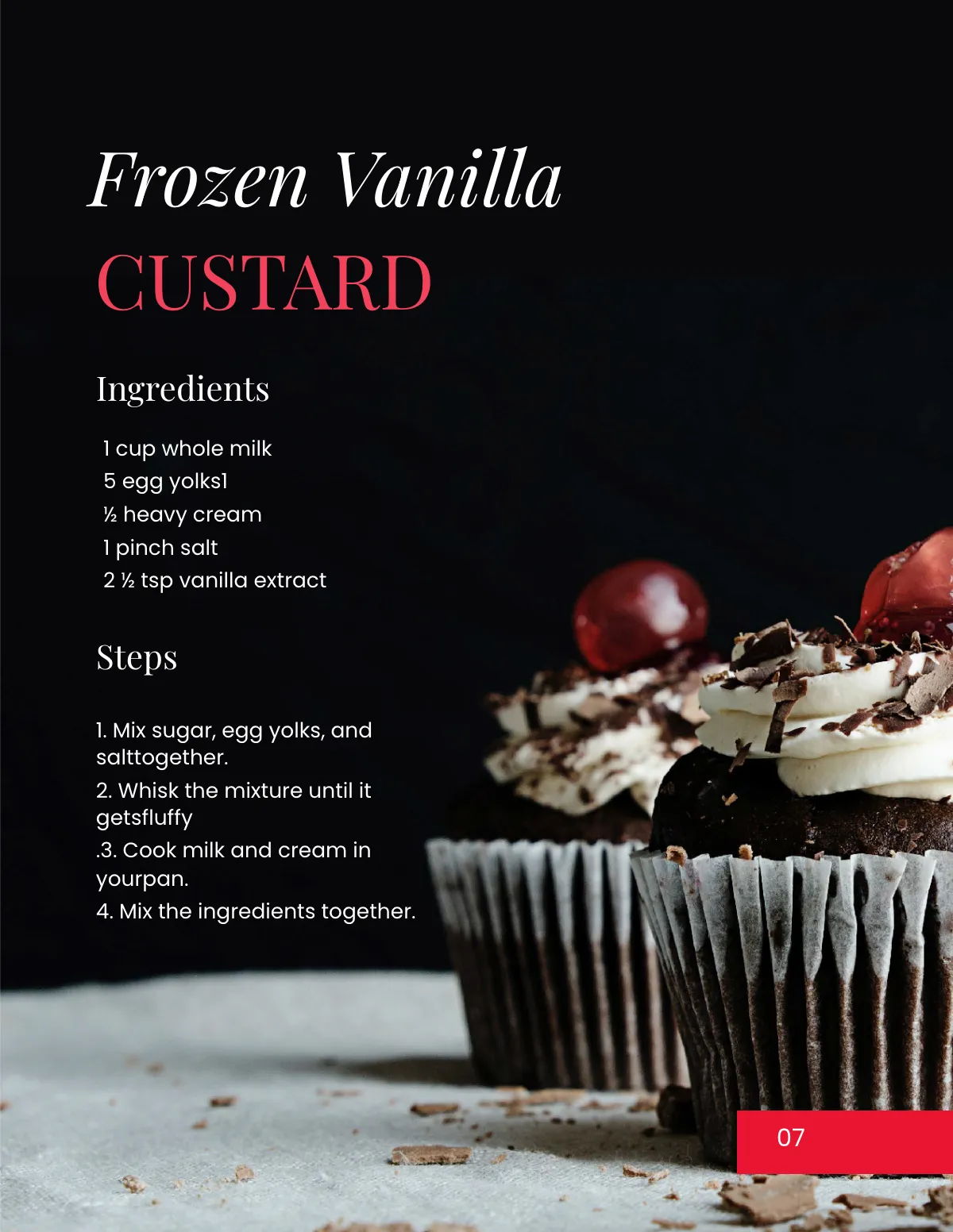 Free Sample Desserts CookBook Template to Edit Online