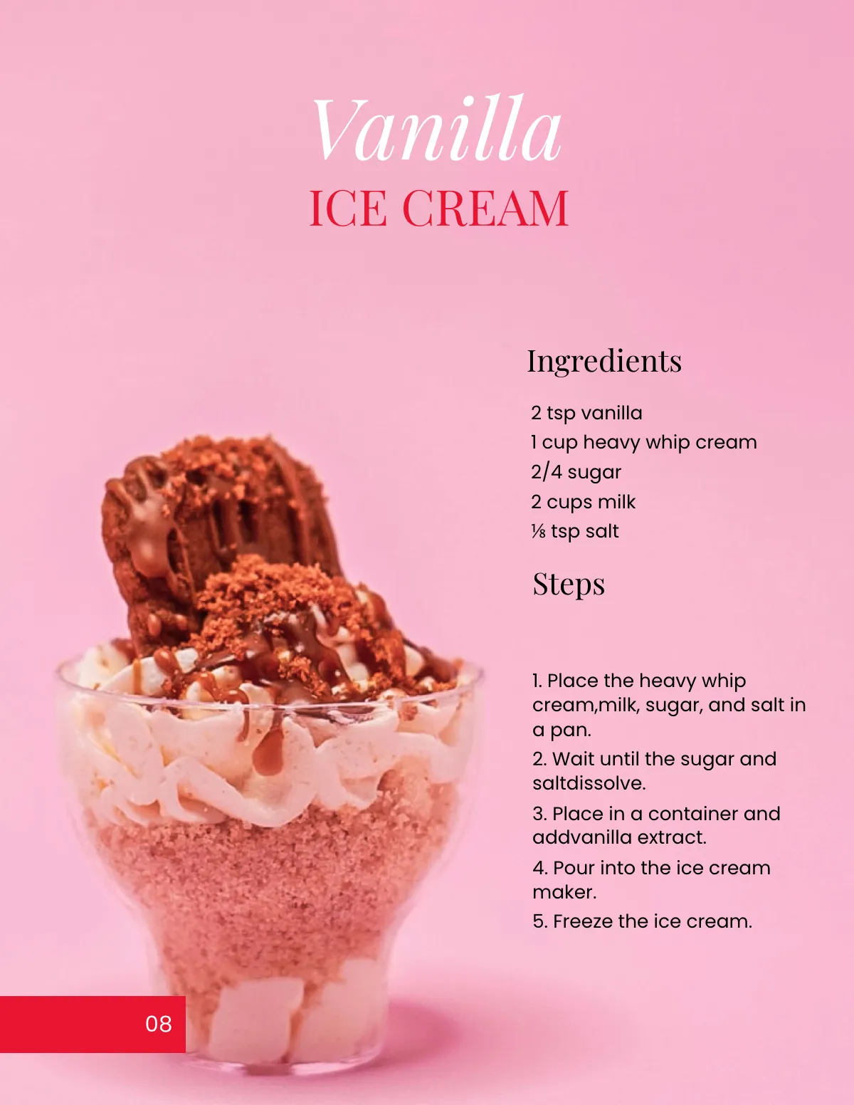 Free Sample Desserts CookBook Template to Edit Online