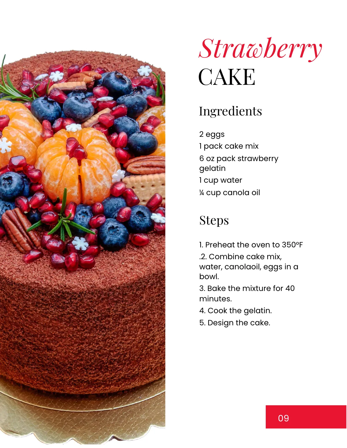 Free Sample Desserts CookBook Template to Edit Online