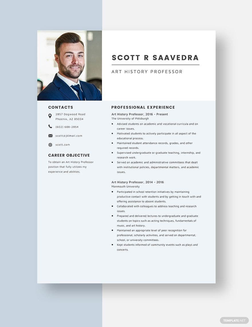 Professor Resume Template In Word FREE Download Template